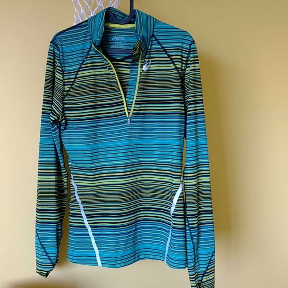 Asics striped running shirt
